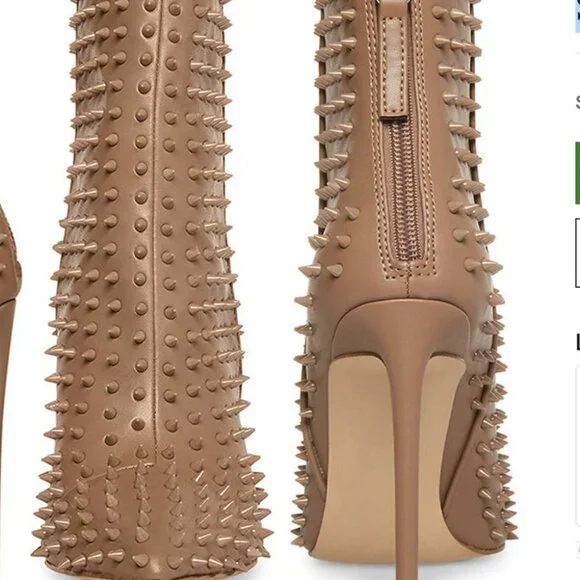 NEW IN BOX - Steve Madden Vapor Boot - Spiked - Mocha - Picture 2 of 6